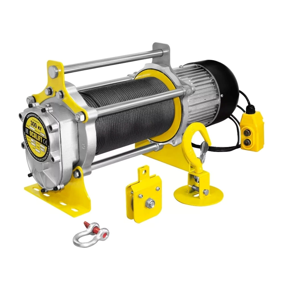 Лебедка строительная OCALIFT TSA г/п : 300/600кг, 100м, 380в (алюминиевый корпус)